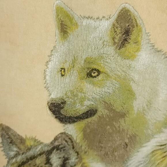 Wolf Wolves Graphic T-Shirt Men's XL Tie Dye Quality Goods Canada Distressed - Picture 3 of 13